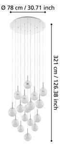 Eglo 39547 - LED Димируем висящ полилей MONTEFIO 17xLED/5W/230V