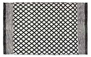 Черно-бял килим за баня от рециклирана пластмаса 50x80 cm Tara – Wenko