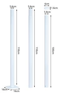 Brilagi-LED Външна улична лампа с 3-метров стълб URBANSPARK LED/120W/230V бяла IP65
