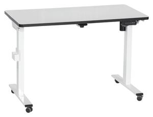 Бюро Carmen CR-114 W, до 70кг максимално натоварване, метално, регулируема височина с 3 позиции, сензор против сблъсък, панел за управление, колелца, бяло
