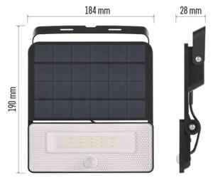 LED соларен прожектор с датчик за движение LED/3,7V 3600mAh 4000K IP54