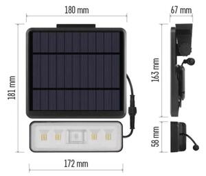 LED соларен прожектор с датчик за движение LED/3,7V 2500mAh 4000K IP54