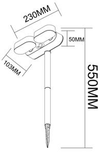 Globo 36509 - LED соларна лампа с сензор LED/7,2W/3V IP44
