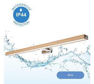 Brilagi-LED Лампа за огледало в баня WOODY MIRROR LED/15W/230V IP44 дъб/хром