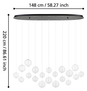Eglo 390344 - LED Димируем пендел ESPARDELLO 8xLED/4,2W/230V 3000K