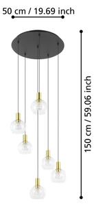 Eglo 390279 -LED Димируем пендел TERQUE 6xLED/5,4W/230V 3000K Ø 54 см