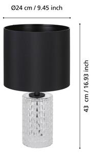 Eglo 39979 - Настолна лампа SAPUARA 1xE27/40W/230V черен
