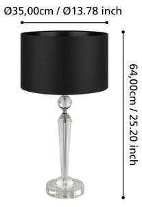 Eglo 390158 - Настолна лампа PASIANO 1xE27/40W/230V черен