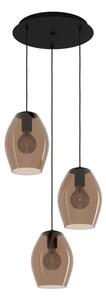 Eglo 390161 - Пендел ESTANYS 3xE27/40W/230V кафяв