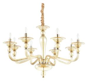 Ideal Lux - Пендел DANIELI 8xE14/40W/230V Ø 85 см месинг