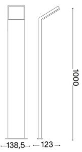 Ideal Lux - LED Екстериорна лампа STYLE LED/8,5W/230V 4000K 100 см CRI 90 IP54 антрацит