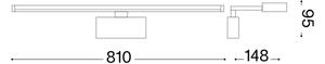 Ideal Lux - LED Лампа за картина ALMA LED/18W/230V 81 см CRI 90 златист