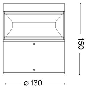 Ideal Lux - LED Екстериорна лампа BOEING LED/14W/230V 15 см IP65 антрацит
