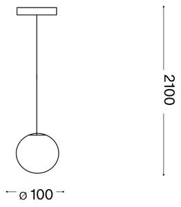 Ideal Lux - LED Пендел MAPA 1xG9/3W/230V Ø 10 см бял