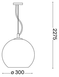 Ideal Lux - Пендел NEMO 1xE27/42W/230V Ø 30 см бежов