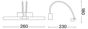 Ideal Lux - LED осветител за картини BOW LED/3,5W/230V CRI 90 26 cm златист