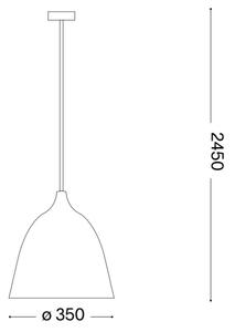 Ideal Lux - Пендел HAUNT 1xE27/60W/230V Ø 35 см бежов