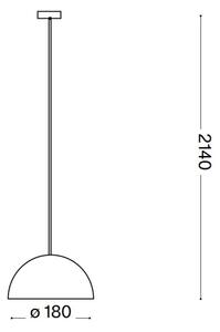 Ideal Lux - Пендел FOLK 1xE27/60W/230V Ø 18 см кафяв