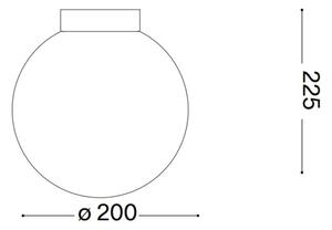 Ideal Lux - Аплик CARTA 1xE27/25W/230V Ø 20 см бял