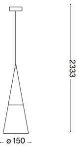 Ideal Lux - LED Пендел CONO 1xGU10/7W/230V Ø 15 см хром
