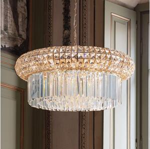 Ideal Lux - Кристален пендел NABUCCO 16xE14/40W/230V Ø 70 см златист