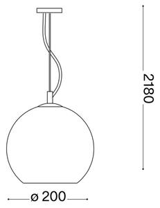 Ideal Lux - Пендел NEMO 1xE27/42W/230V Ø 20 см бежов