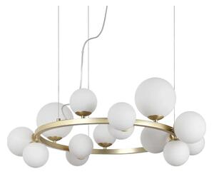 Ideal Lux - LED Пендел PERLAGE 14xG9/3W/230V Ø 85 см златист/бял