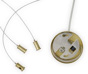 Ideal Lux - LED полилей на кабели PERLAGE 14xG9/3W/230V, Ø 85 см, златист/димчат