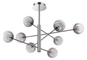 Ideal Lux - LED Полилей EQUINOXE 8xG4/2W/230V Ø 128 см хром/опушен