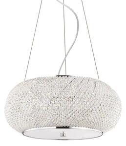 Ideal Lux - Кристален пендел PASHA 6xE14/40W/230V Ø 40 см лъскав хром