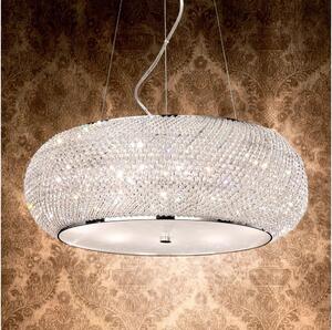 Ideal Lux - Кристален пендел PASHA 6xE14/40W/230V Ø 40 см лъскав хром