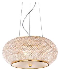 Ideal Lux - Кристален пендел PASHA 6xE14/40W/230V Ø 40 см златист