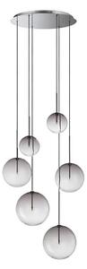 Ideal Lux - LED Пендел EQUINOXE 6xG4/2W/230V Ø 65 см хром/опушен