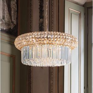 Ideal Lux - Кристален пендел NABUCCO 12xE14/40W/230V Ø 60 см златист