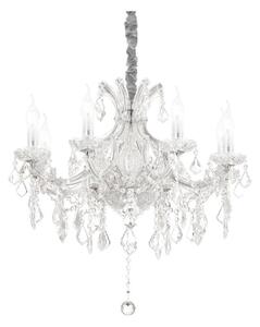 Ideal Lux - Кристален пендел NAPOLEON 8xE14/40W/230V Ø 67 см хром