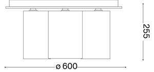 Ideal Lux - Плафон DAISY 6xE27/52W/230V Ø 60 см златист/бял