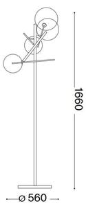 Ideal Lux - LED Лампион EQUINOXE 4xG4/2W/230V хром/прозрачен
