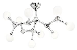 Ideal Lux - LED плафонен полилей NODINO 9xG9/3W/230V Ø 83 см лъскав хром/бял