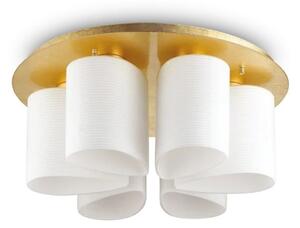 Ideal Lux - Плафон DAISY 6xE27/52W/230V Ø 60 см златист/бял