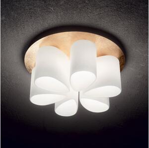 Ideal Lux - Плафон DAISY 6xE27/52W/230V Ø 60 см златист/бял