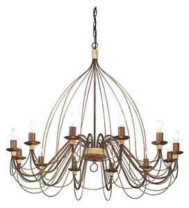 Ideal Lux - Пендел CORTE 12xE14/40W/230V Ø 95 см меден