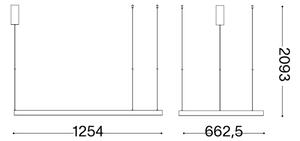 Ideal Lux - LED Пендел WAVES LED/45W/230V CRI 90 черен