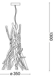 Ideal Lux - Пендел DRIFTWOOD 1xE27/60W/230V гуава