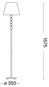 Ideal Lux - Кристален лампион QUEEN 1xE27/60W/230V златист
