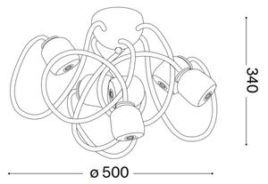 Ideal Lux - LED Гъвкав полилей за повърхностен монтаж OCTOPUS 6xG9/3W/230V цветен