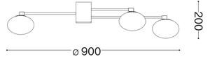 Ideal Lux - LED Полилей за повърхностен монтаж HERMES 5xG9/3W/230V Ø 90 см бял