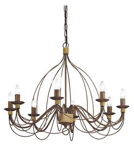 Ideal Lux - Пендел CORTE 8xE14/40W/230V Ø 80 см меден