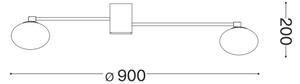 Ideal Lux - LED Полилей за повърхностен монтаж HERMES 3xG9/3W/230V Ø 90 см бял