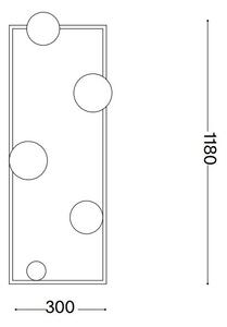 Ideal Lux - LED Лампион ANGOLO 5xG9/3W/230V месинг