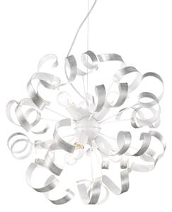 Ideal Lux - Пендел VORTEX 6xE14/40W/230V Ø 53 см сребрист/патина